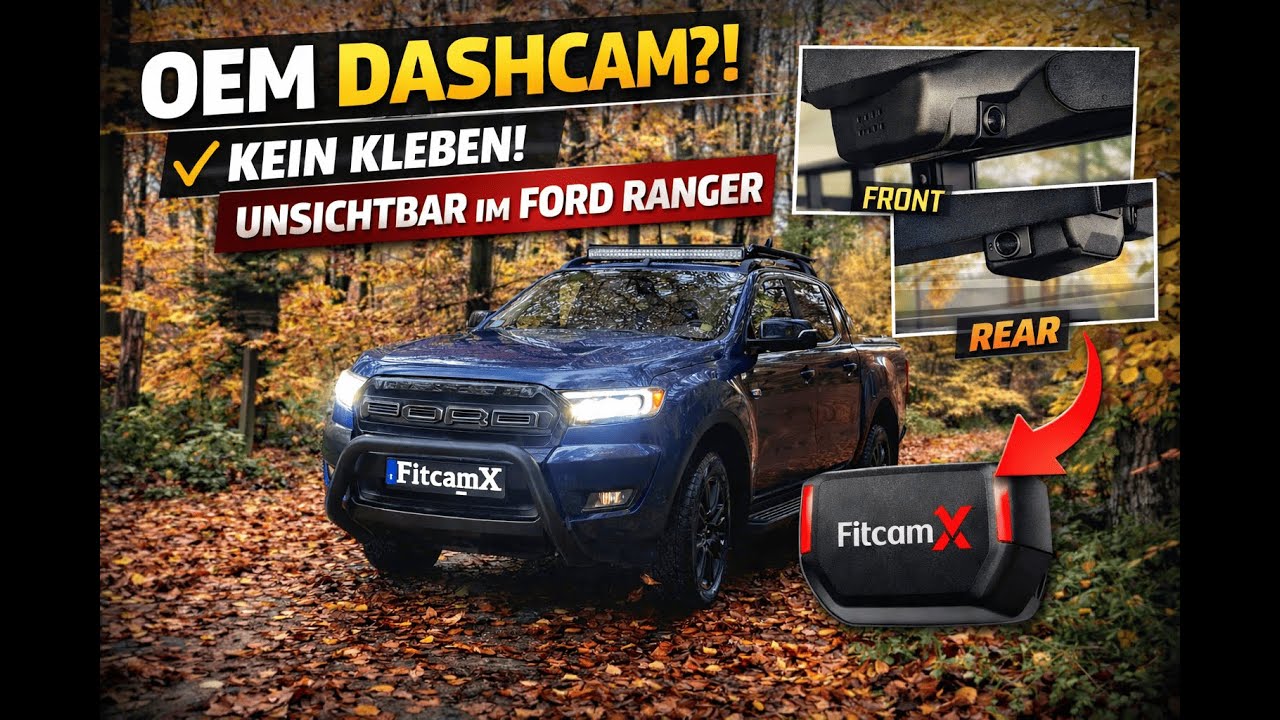 FITCAMX - OEM Style Dashcam im Ford Ranger 😱 | Unsichtbar verbaut • Kein Kleben • Plug & Play