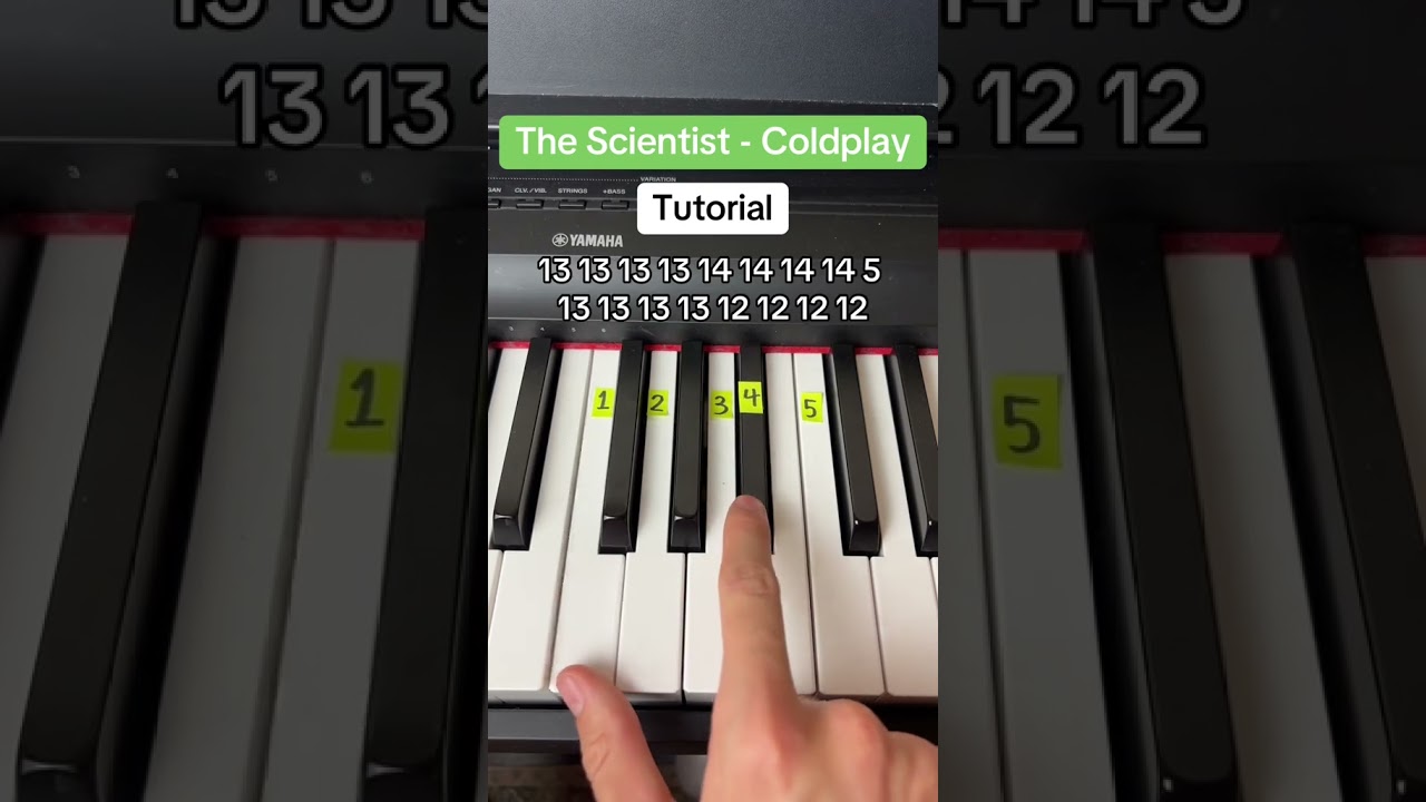 The Scientist - Coldplay Easy Piano Tutorial #piano #tutorial #easy