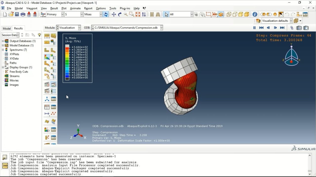 Materials Geeks - Abaqus/CAE Compression Test Tutorial