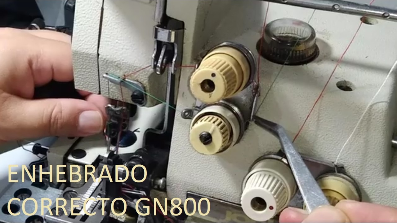 Como Enhebrar máquina fileteadora overlock GN800