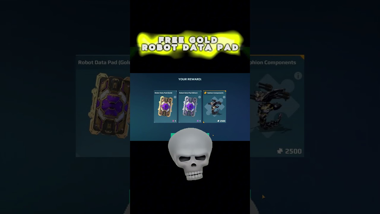 get free gold robot data pad 😯 - war robots #warrobots