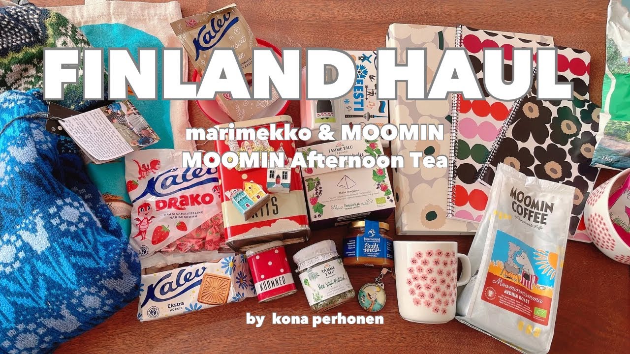 【購入品】北欧旅行の購入品紹介とムーミンアフタヌーンティー🇫🇮｜フィンランドとエストニアで出会ったかわいいお土産🧸🍯、マリメッコの食器、洋服、ムーミンのおやつ、ハーブティーetc..
