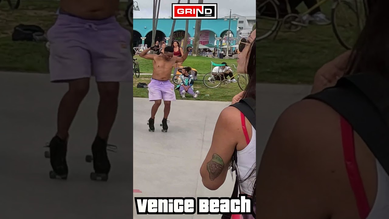 ROLLER DREAMS TERRELL FERGUSON TURNING IT UP AT ROLLER DISCO #venicebeach #rollerskating #grind
