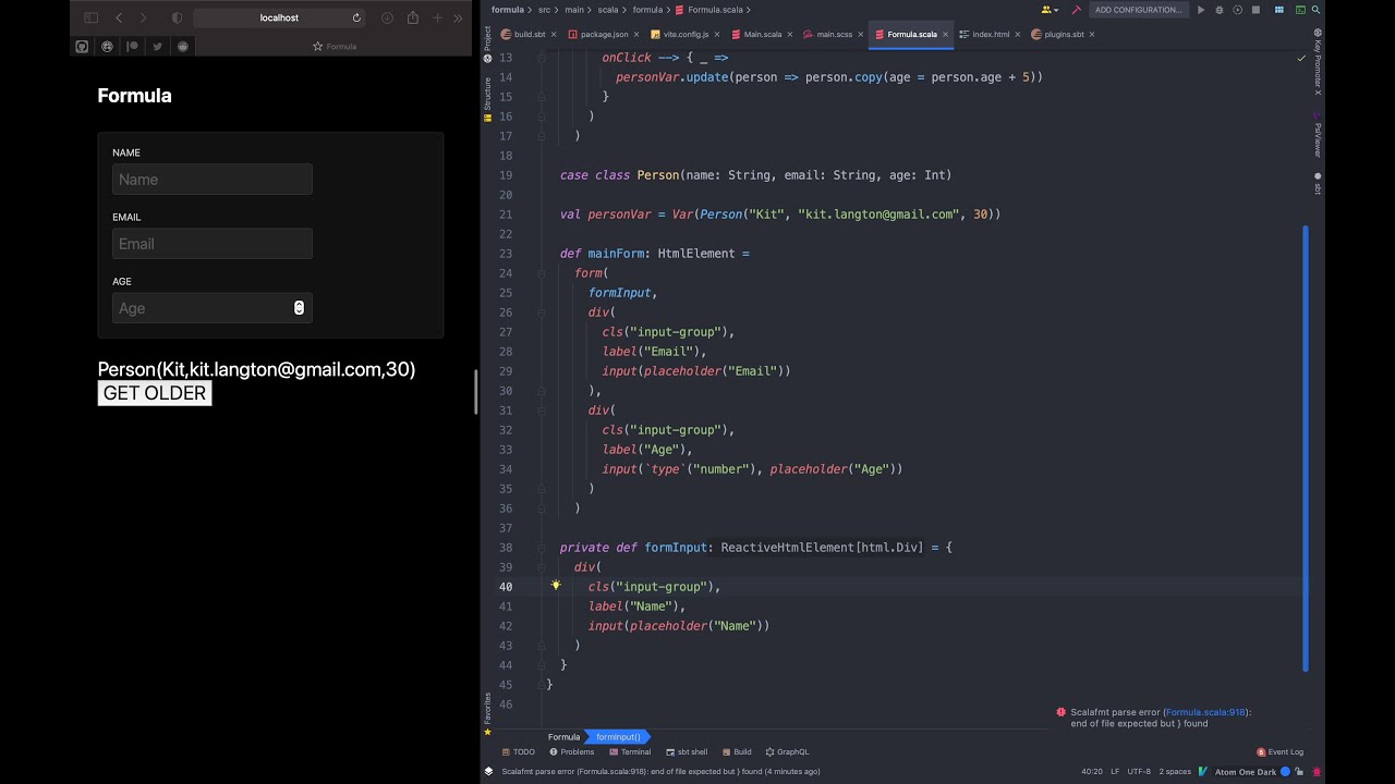 Deriving the Frontend — Form Combinator Fun with Scala.js