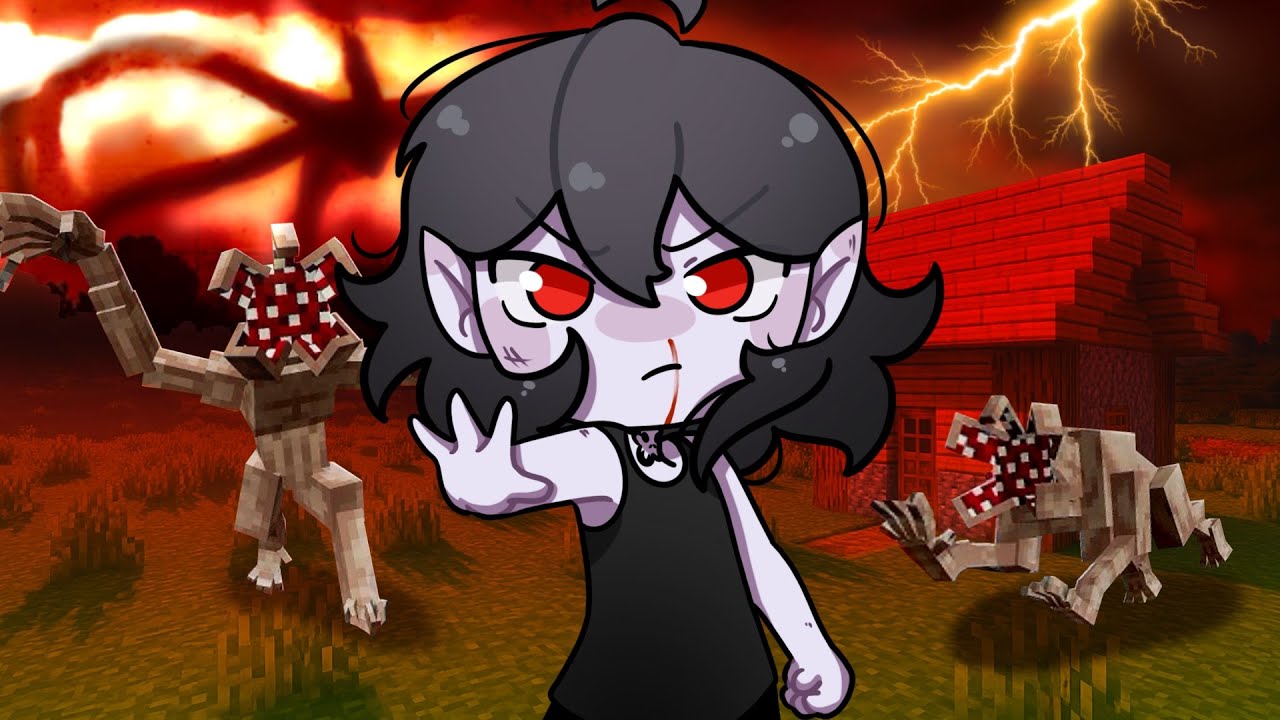 O DEMOGORGON ME LEVOU PARA O MUNDO INVERTIDO DO MINECRAFT