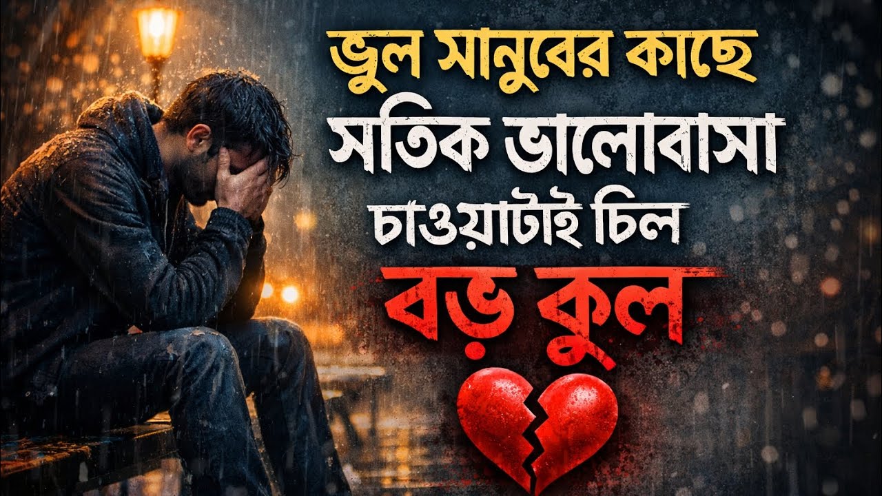 ভুল মানুষের কাছে সঠিক ভালোবাসা চাওয়াটাই ছিল বড় ভুল ।