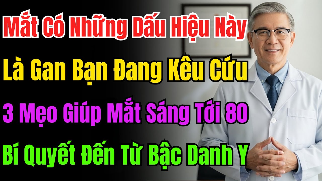 Đừng Nhỏ Thuốc Mắt Nữa! Mắt Khô Do Gan Yếu, Làm 3 Điều Này Để Mắt Sáng Tinh Anh Đến 80 Tuổi.