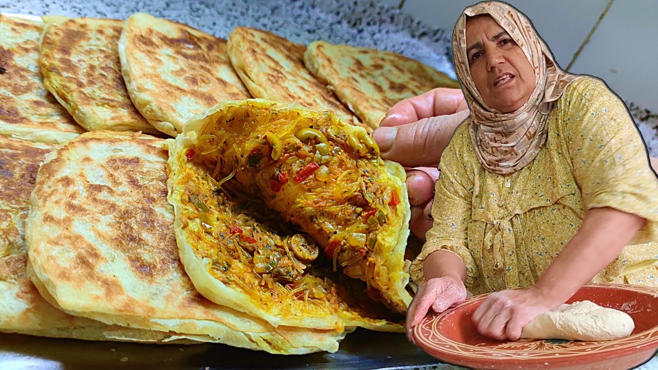 مسمن معمر في المقلاة بالطريقة التقليدية لي كاتجي لذيذة من يد الحاجة روكي 💪 / فطور عيد الاضحى 2022 👉