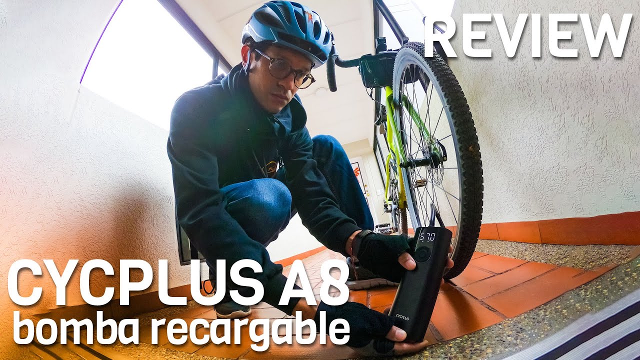 Una bomba o inflador recargable? Probando la CYCPLUS A8, bomba de llantas de bicicleta, moto y carro