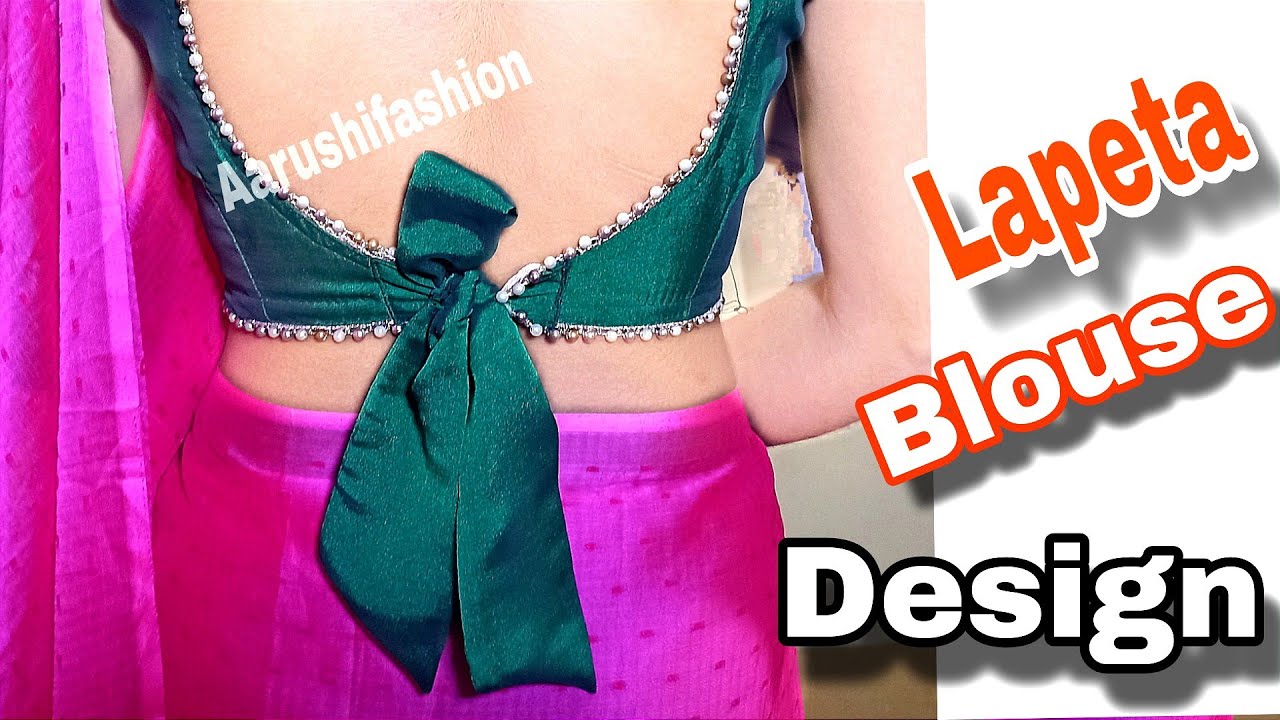 Beautiful Party Wear Style Lapeta Blouse Design| Ribbon Blouse Cutting And Stitching | Lapeta Blouse