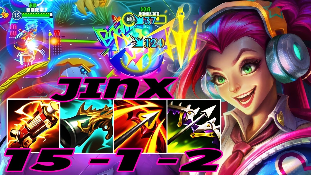 WILD RIFT JINX ADC GAMEPLAY | 15 -1 -2 MVP | JINX BUILD RUNES