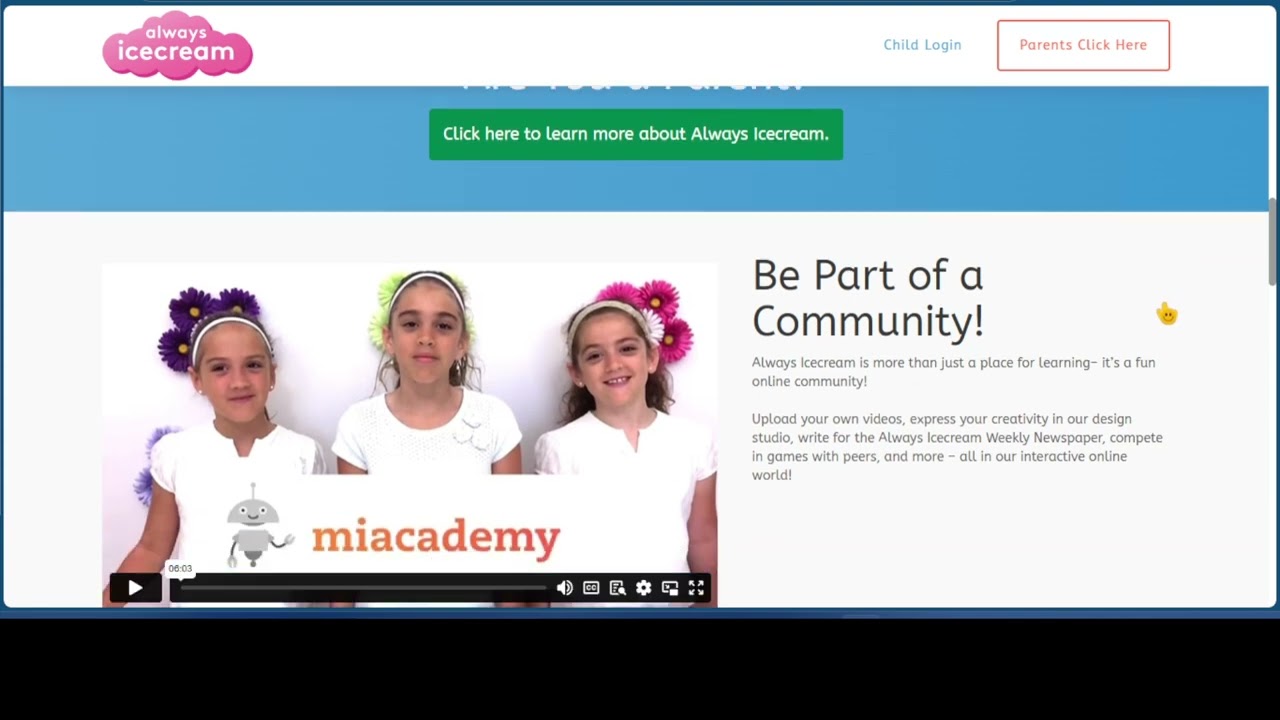 Always Ice-Cream -Online Curriculum for Girls Grades K - 8