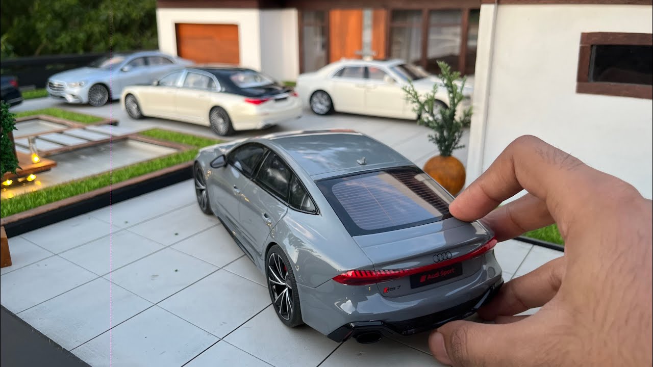 DIY Luxury House with Mini German Sedans 1:18 Scale | Realistic Diorama House & Mini Cars