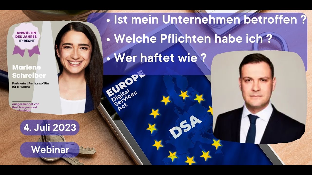 Sie haben digitale Produkte ? Fallen Sie unter den Digital Service Act ?