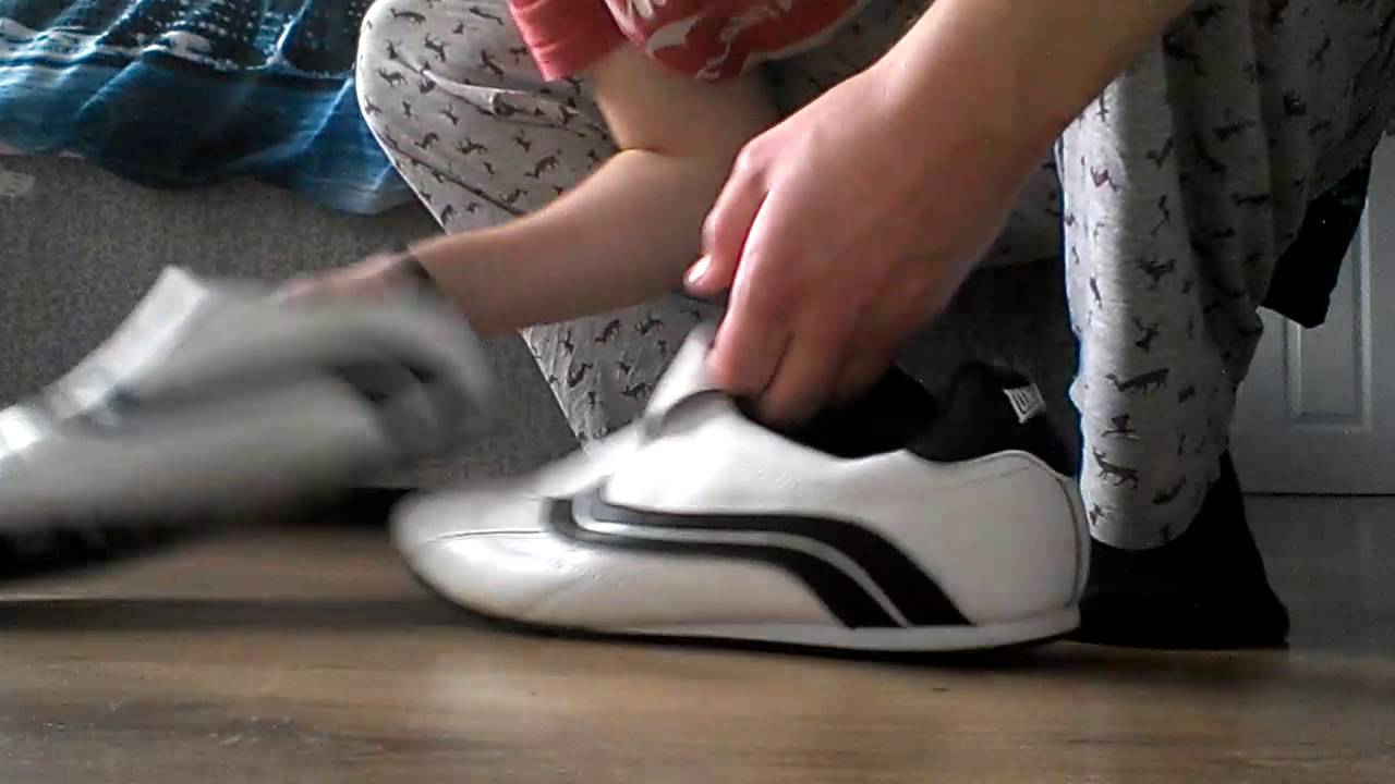 Trying on my size 13 shoes