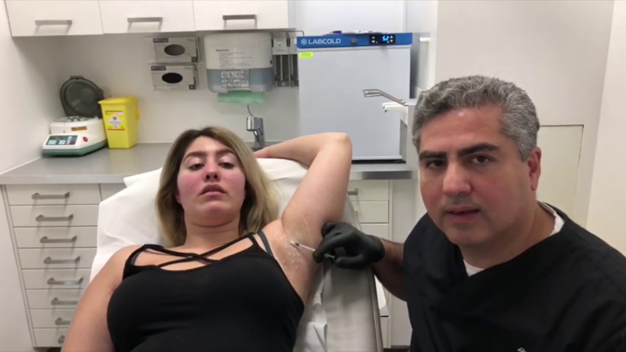 Botoxbehandeling tegen overmatig transpireren, Medikliniek Amsterdam
