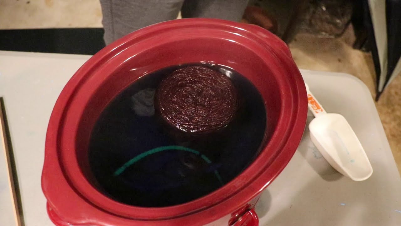 Ep29 Overdyeing Red Yarn with Blue