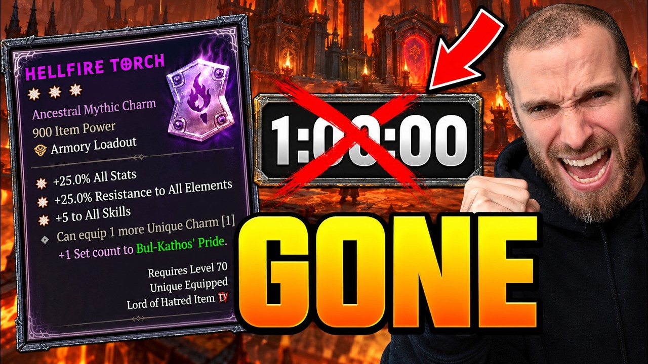 Фарм Hellfire Torch изменился! 1-часовой таймер УДАЛЕН! | Diablo 4 Сезон 15