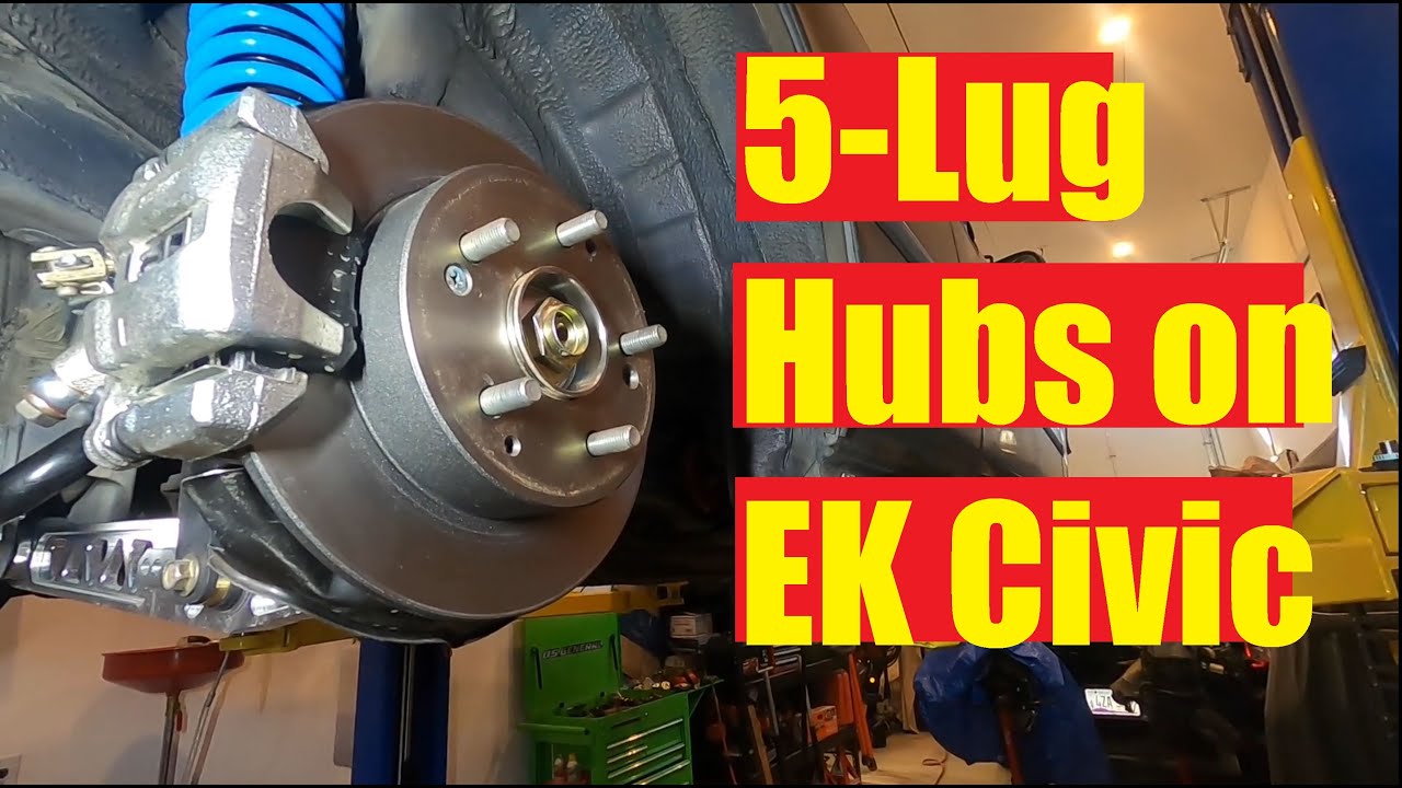 Rear Disc & 5-lug conversion + EG subframe on EK Honda Civic - Project Shitbox EP4