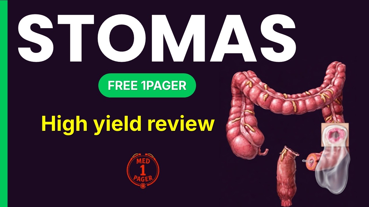 “Stomas Explained in 15 Minutes | Classification, Indications & Complications | Med 1 Pager”