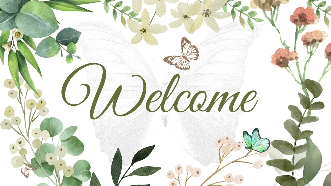 Welcome Butterfly Garden Background Screensaver