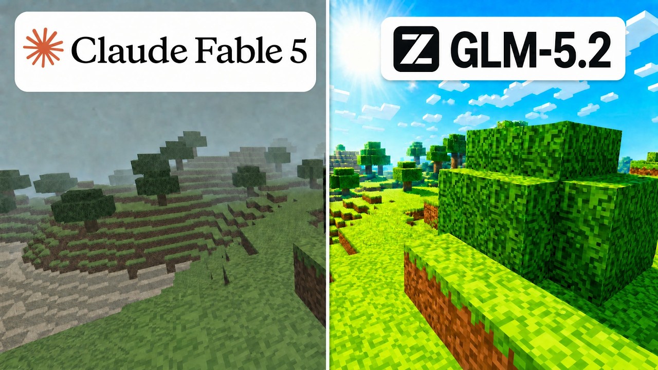 Claude Fable 5 vs GLM 5.2: создают Minecraft с нуля