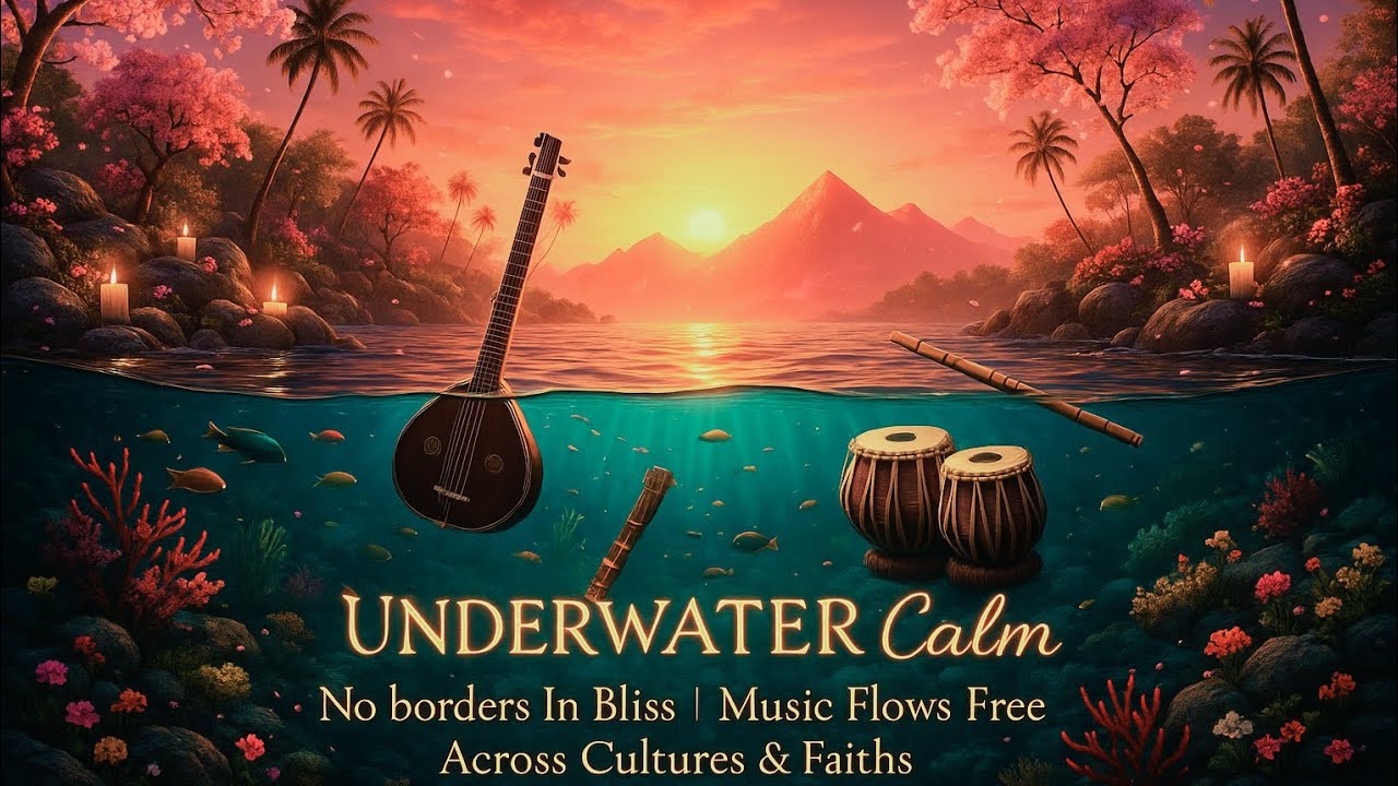 1 HOUR BLISS ✨ Deep Underwater Calm | Peaceful Indian Sitar & Flute for Healing @PeaceRiff