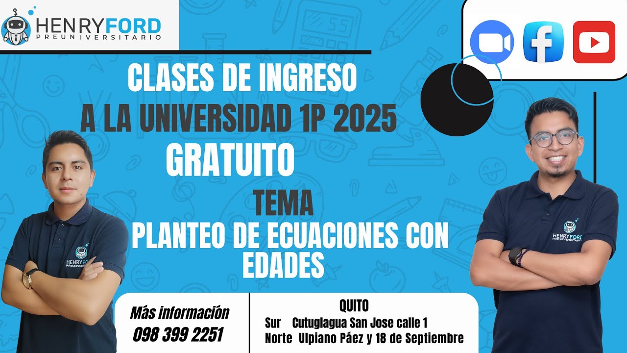 Clase de Razonamiento Numérico ||  Planteo de ecuaciones con edades