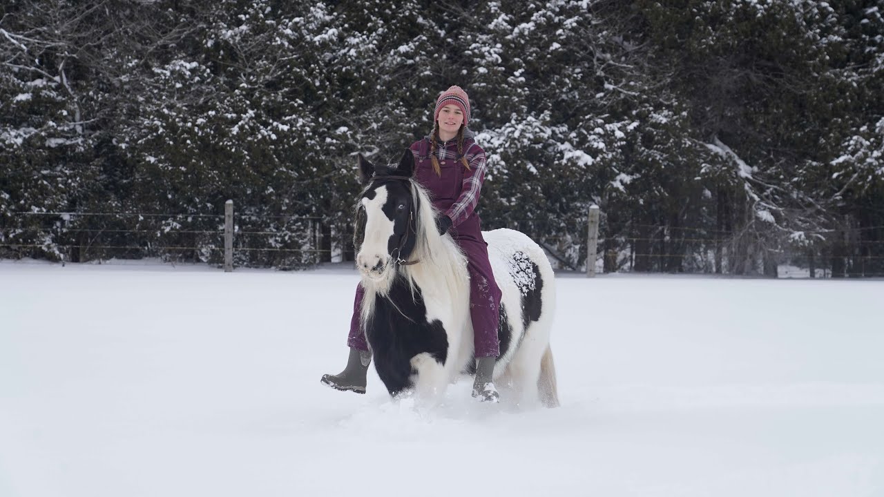 riding in the snow!