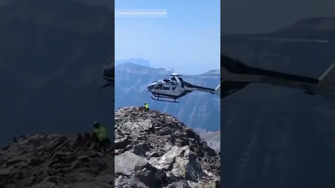 Incredible Mountain Rescue by Skilled Helicopter Pilot #HelicopterRescue #MountainRescue | AO1P