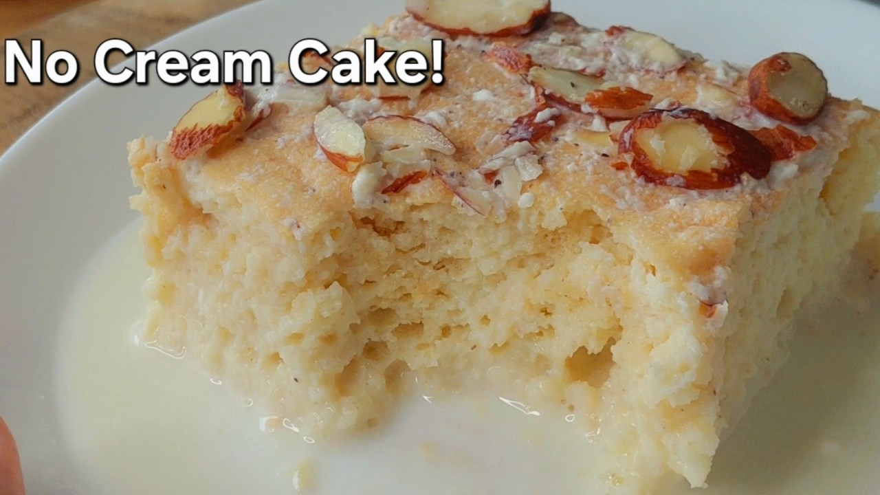 Milk Cake Without Cream | Easy Soft & Moist Milk Cake Recipe