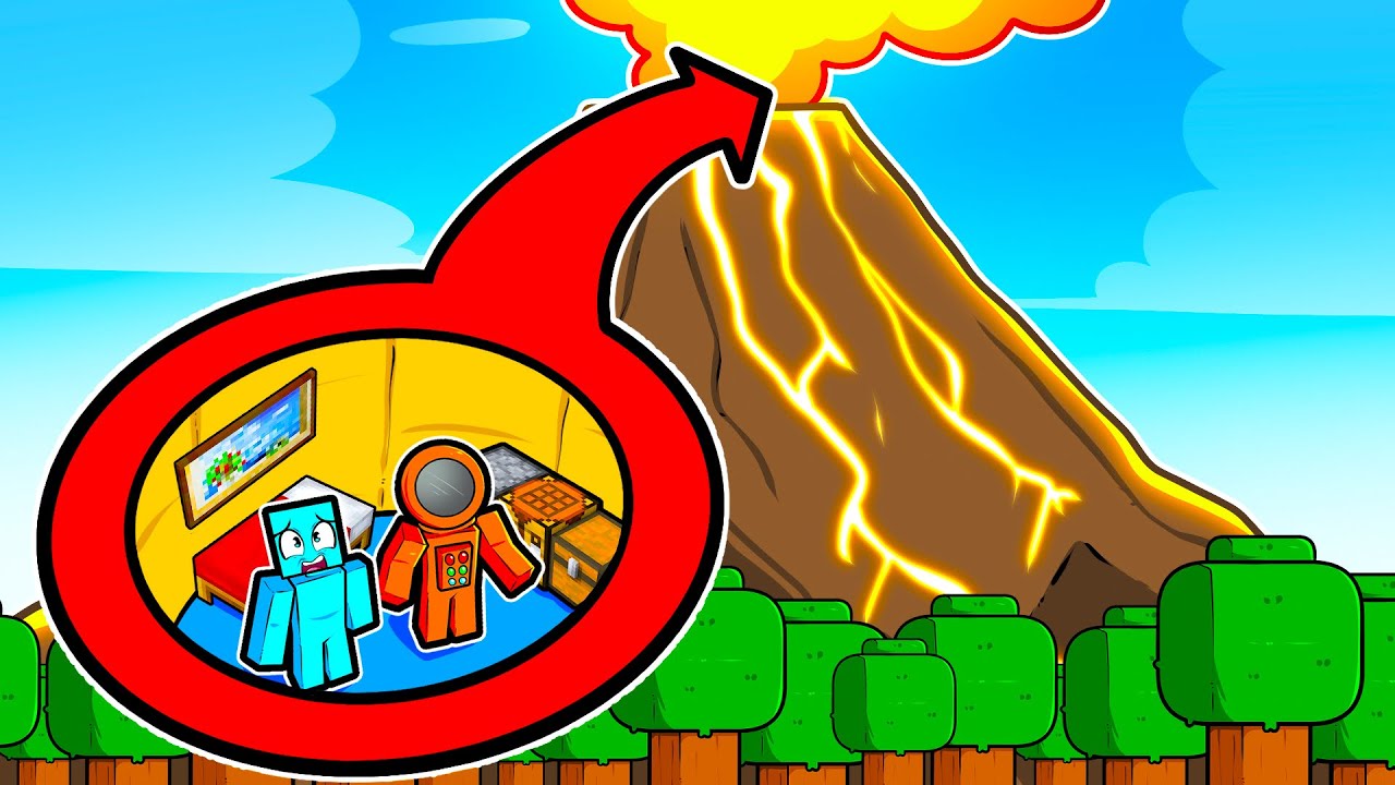 Criei uma BASE SECRETA Embaixo da LAVA!
