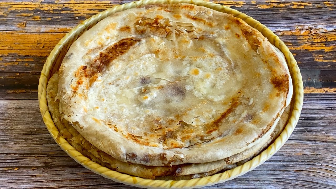 3勺芝麻酱2勺红糖，简单做糖饼，外酥里软，不喝汤我也能吃5张 【三丰美食】