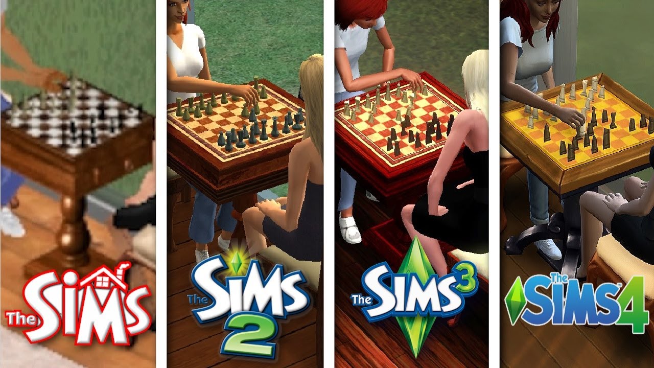 Sims 1 vs Sims 2 vs Sims 3 vs Sims 4 - Chess