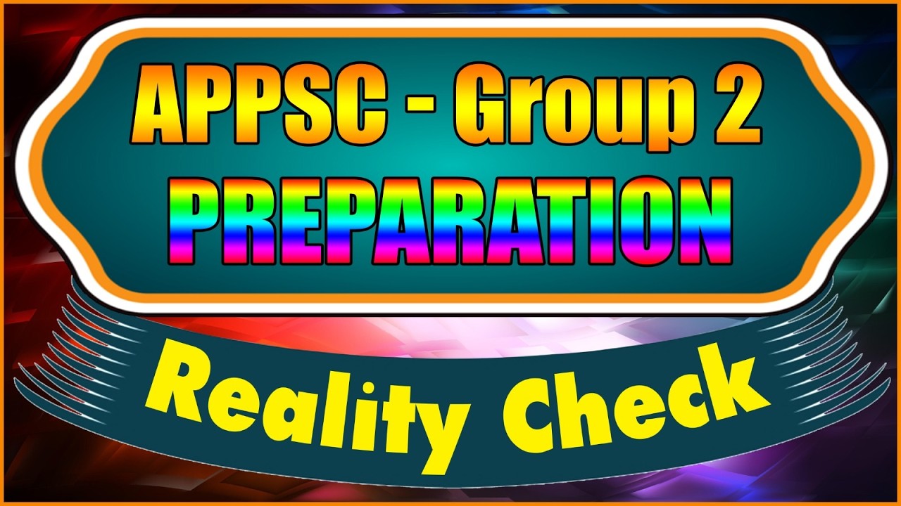 APPSC GROUP-2 PREPARATION REALITY CHECK||AMARAVATHI ONLINE ACADEMY||SANTHOSH SIR