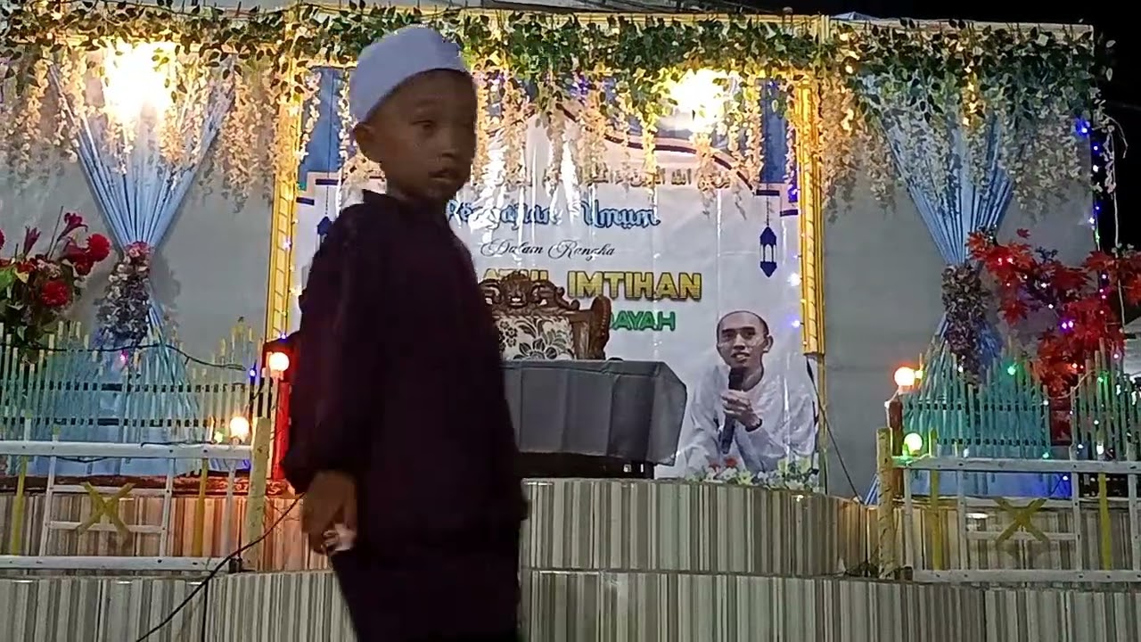 malam puncak haflatul imtihan  sambutan pengasuh #madrasahnurulhidayah kh ahmad junaedi