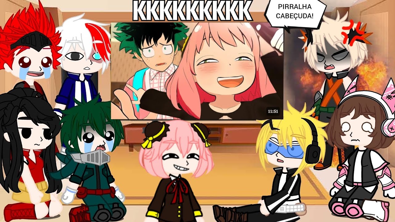 Bnha/Mha react E se o Izuko Midoriya (Deku) CUIDASSE da Anya Forger no Spy X Family VR 😂❤️
