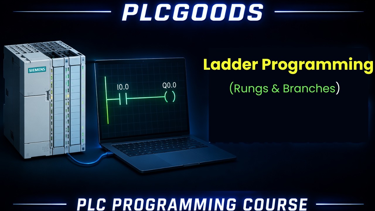 LADDER Programming in TIA Portal | Branches, Networks, Rungs & Crossings Explained