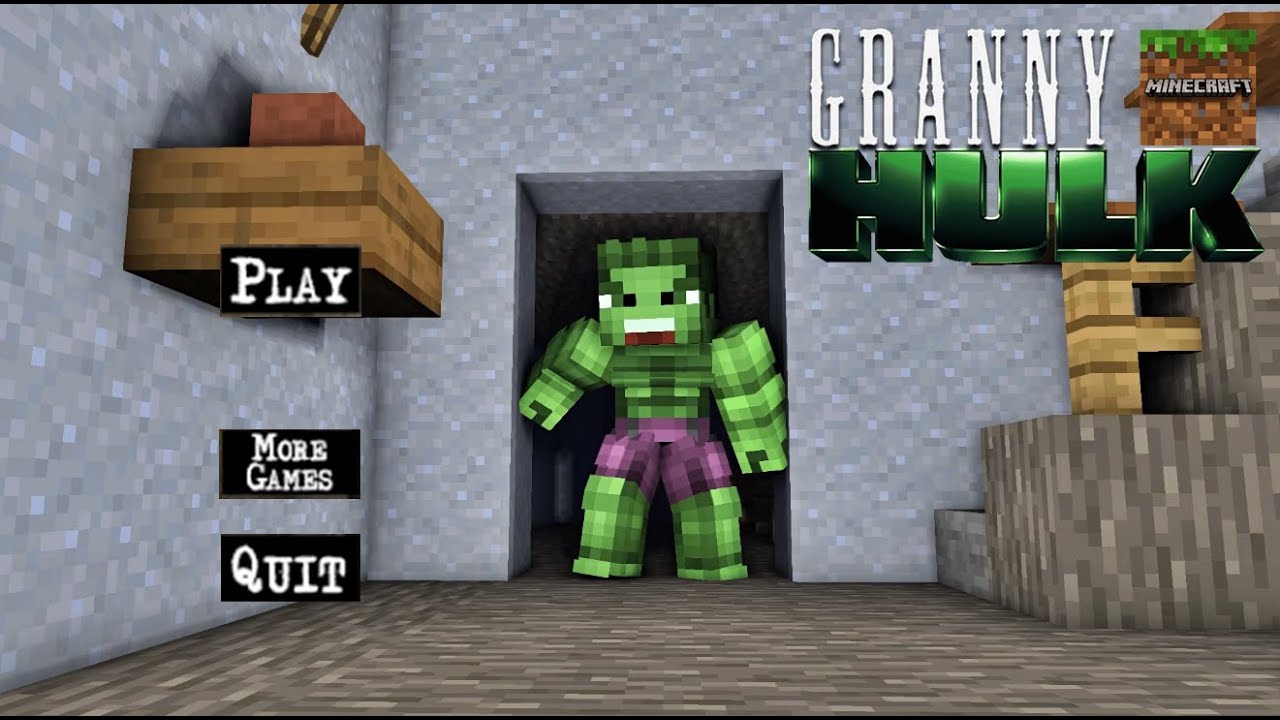Exiting as Hulk in Granny's Old House | Door Exit | Minecraft Gameplay