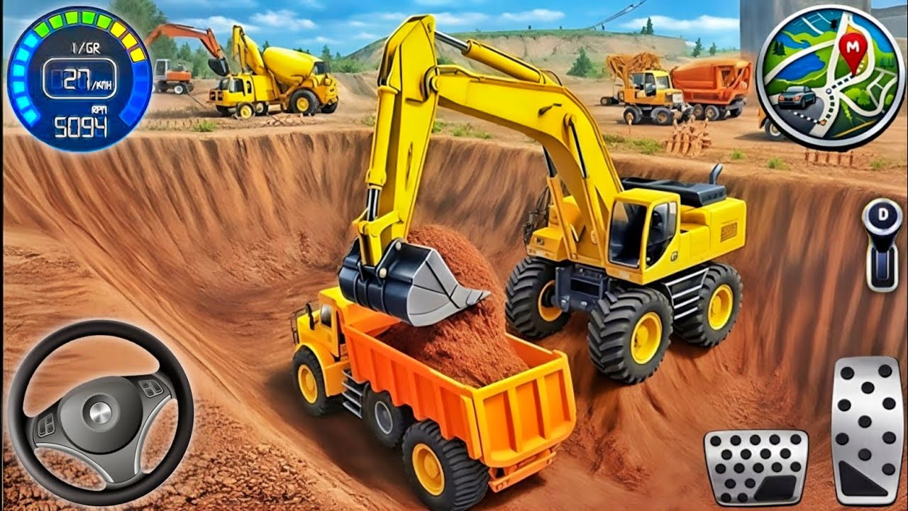 🔥New Large City Road Construction Gameplay 🚧 - Android Gameplay