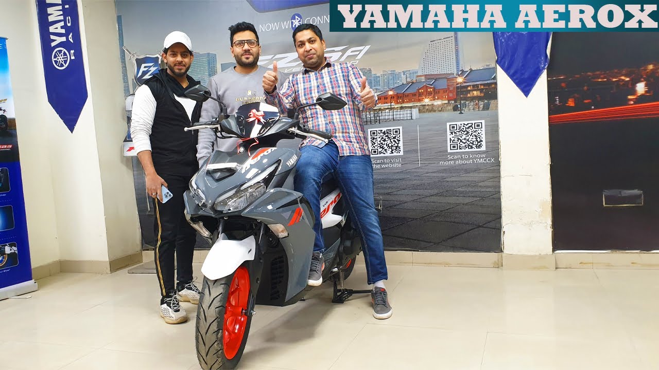 Taking Delivery Of Yamaha Aerox 155 Maxi Scooter #yamahaaerox #aerox155