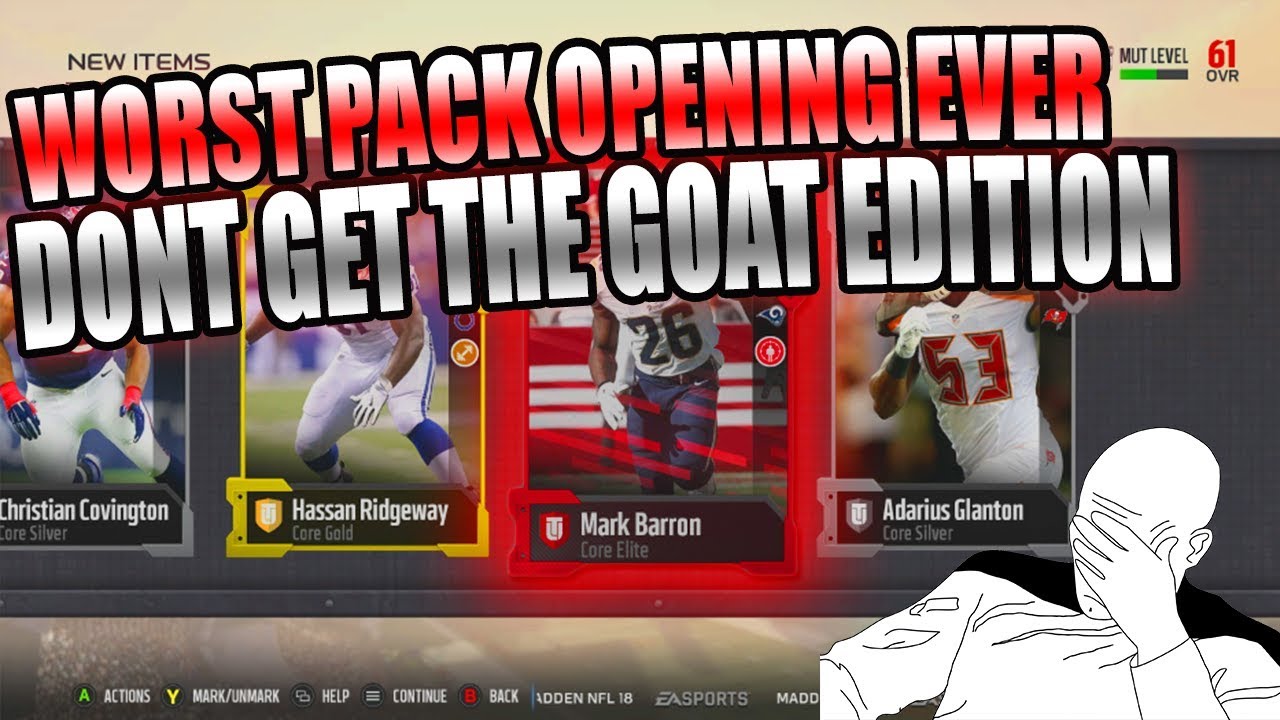 DONT BUY MADDEN 18 GOAT EDITION!!!︱Madden 18 Ultimate Team GOAT Edition Pack opening
