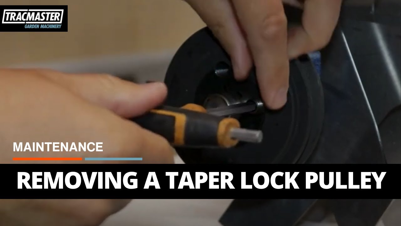 Remove a taper lock bush and pulley from a CAMON scarifier rotor shaft