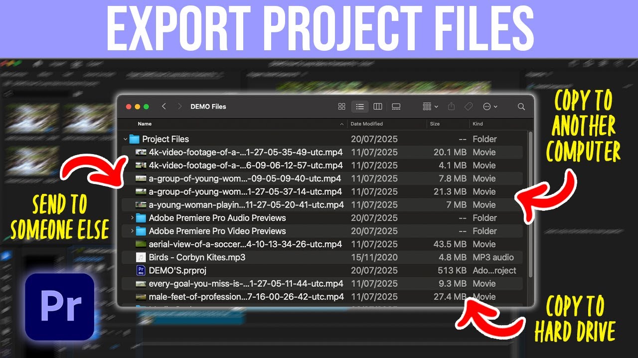 How To Export Project Files In Premiere Pro