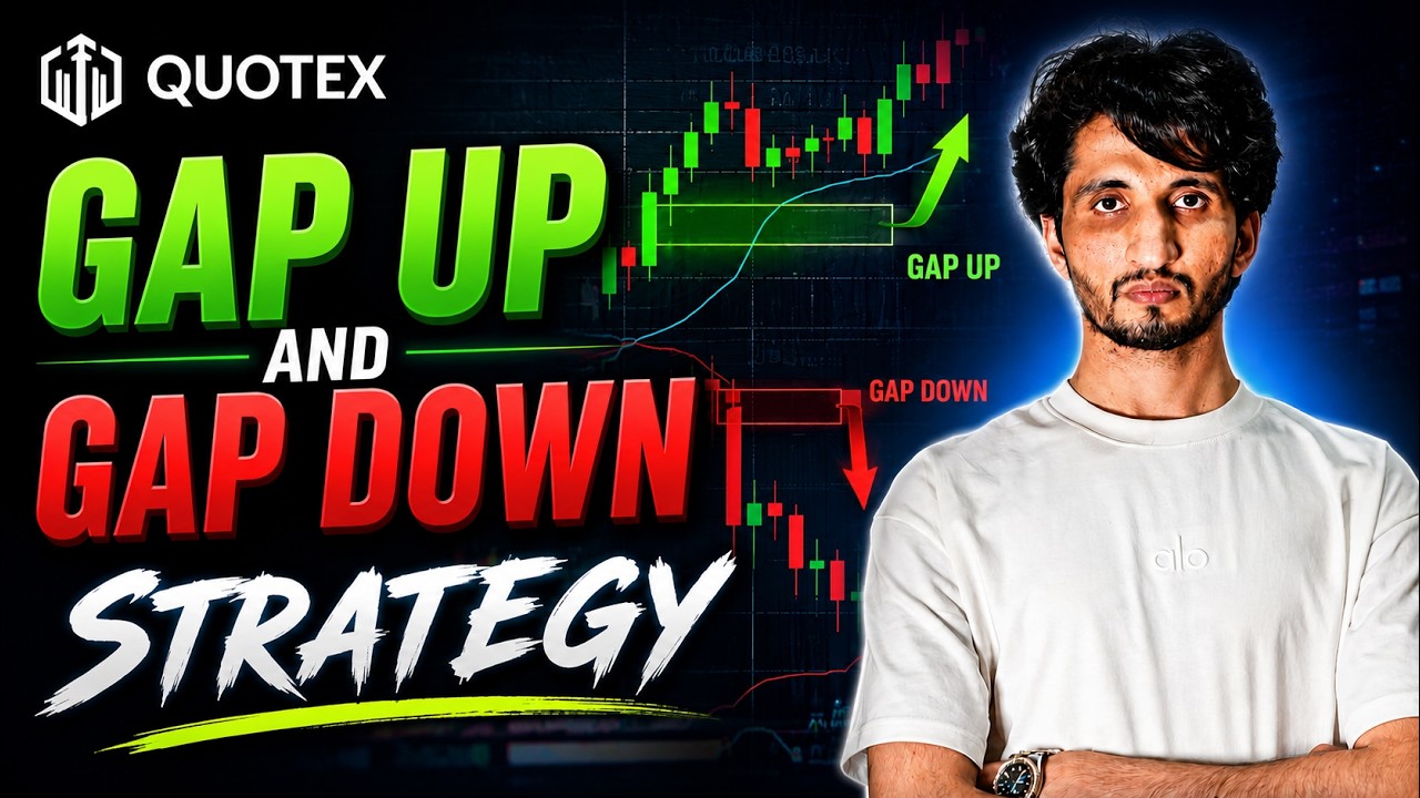 Quotex Gap up and Gap down strategy