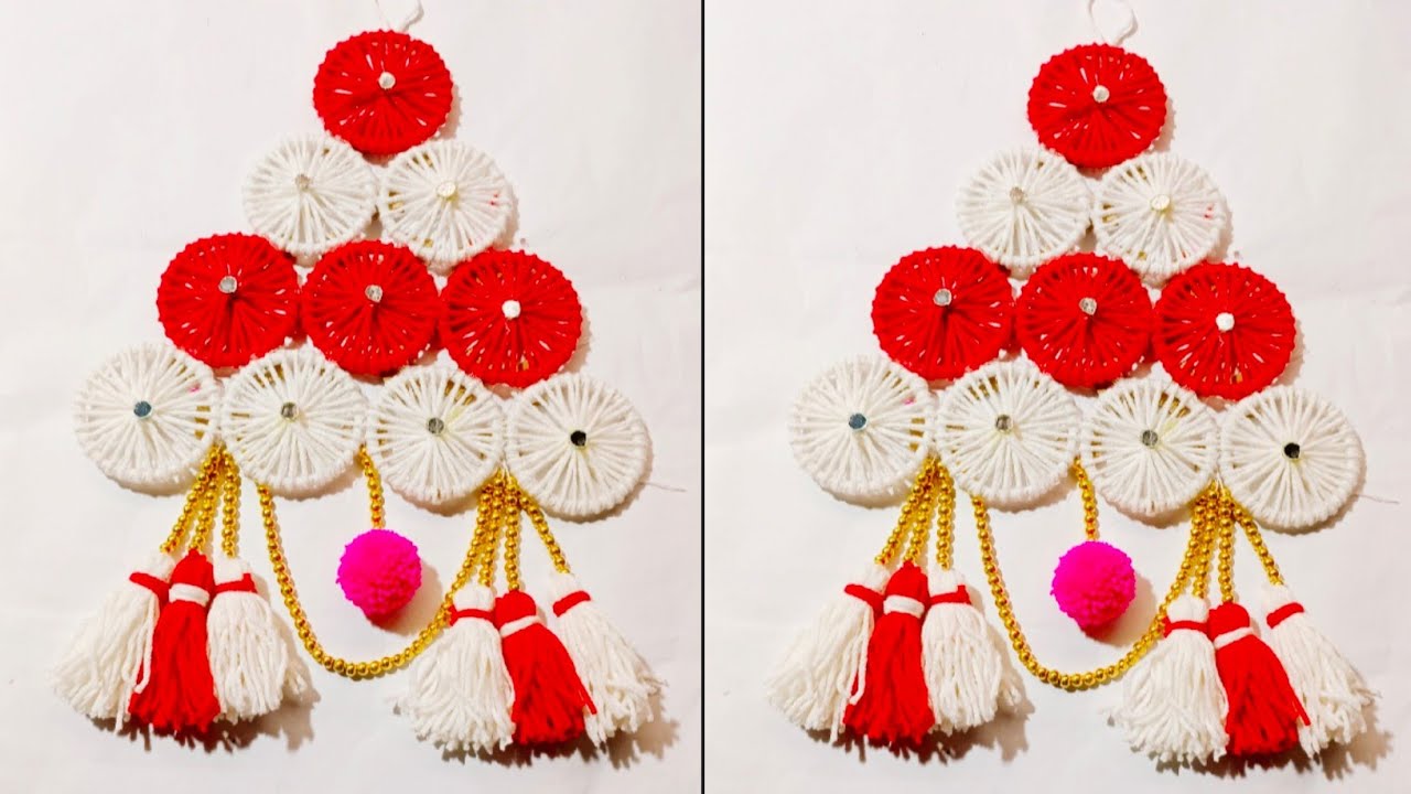 Old Bangles Wall Hanging Ideas | Woolen Craft for Wool Designer | Reuse Old Bangles | Bangles Craft 