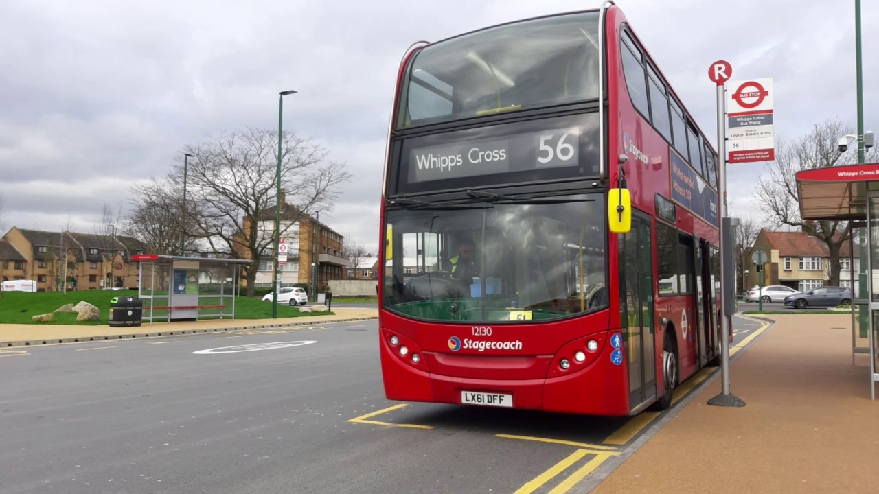 Full Route Visual. London Bus Route 56. Bart's Hospital - Whipps Cross. LX61DFF. 12130. E400H.