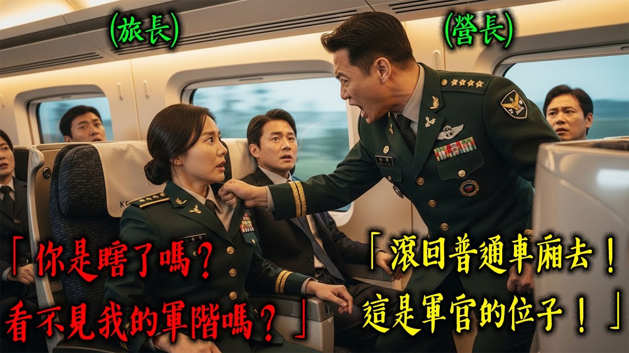 「那個位置，讓給長官坐吧？」囂張營長逼迫女子讓出商務座，下一秒憲兵衝進車廂……  l 有聲書 l 感動 l 時光芬芳有聲書 · 108萬次觀看