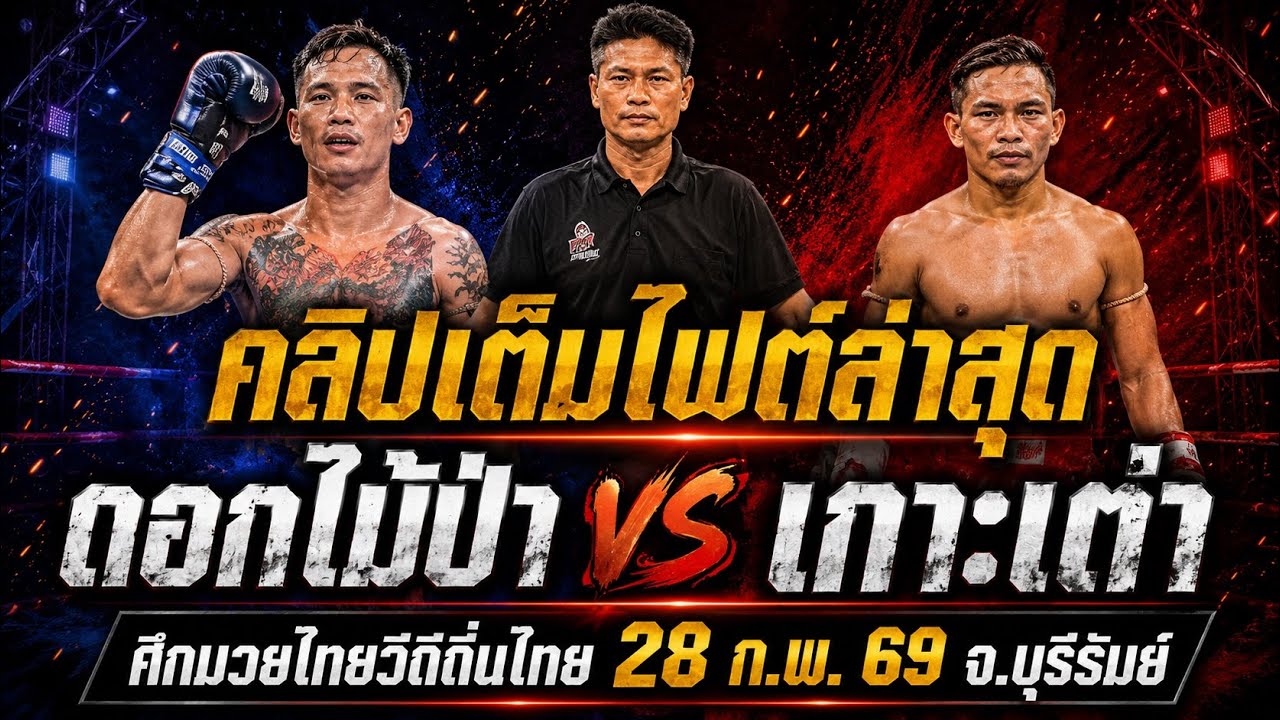 คลิปเต็มไฟต์ล่าสุด! เกาะเต่า เพชรสมนึก vs ดอกไม้ป่า สันติอุบล | ศึกมวยไทยวิถีถิ่นไทย จ.บุรีรัมย์