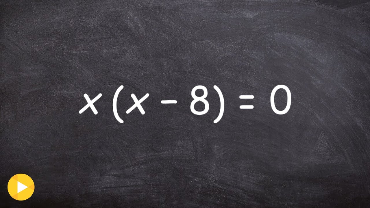 Using the zero product property to solve an equation